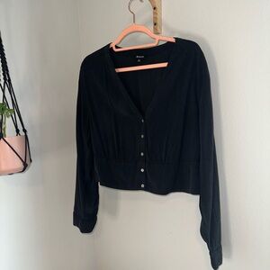 Madewell Black Button-Up Blouse